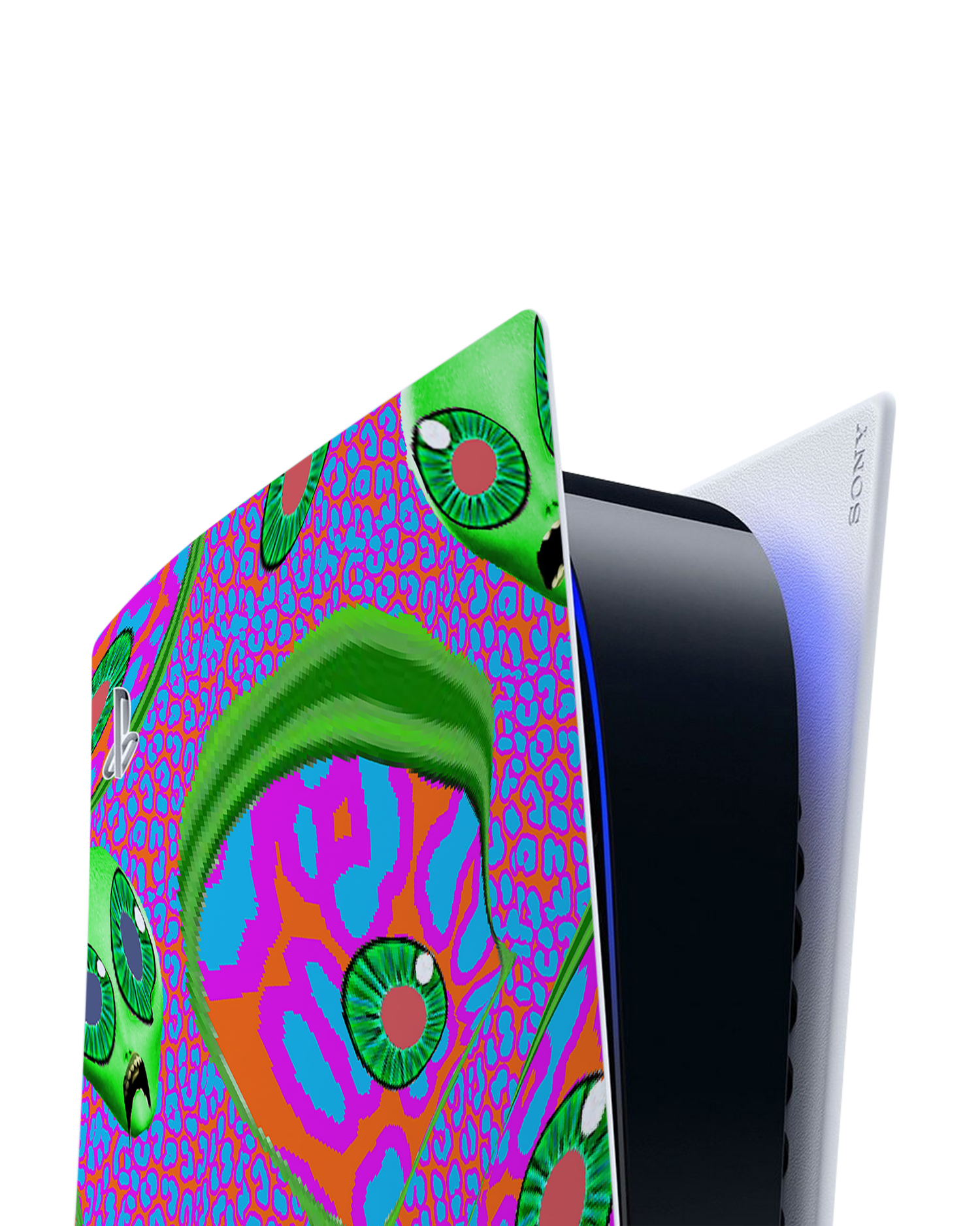 Alien Trip Console Skin for Sony PlayStation 5: Detail shot