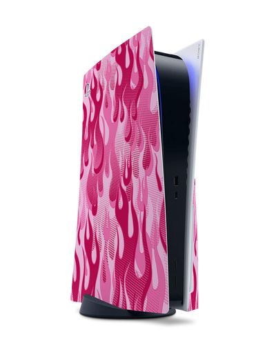 Pink Flames Console Skin for Sony PlayStation 5