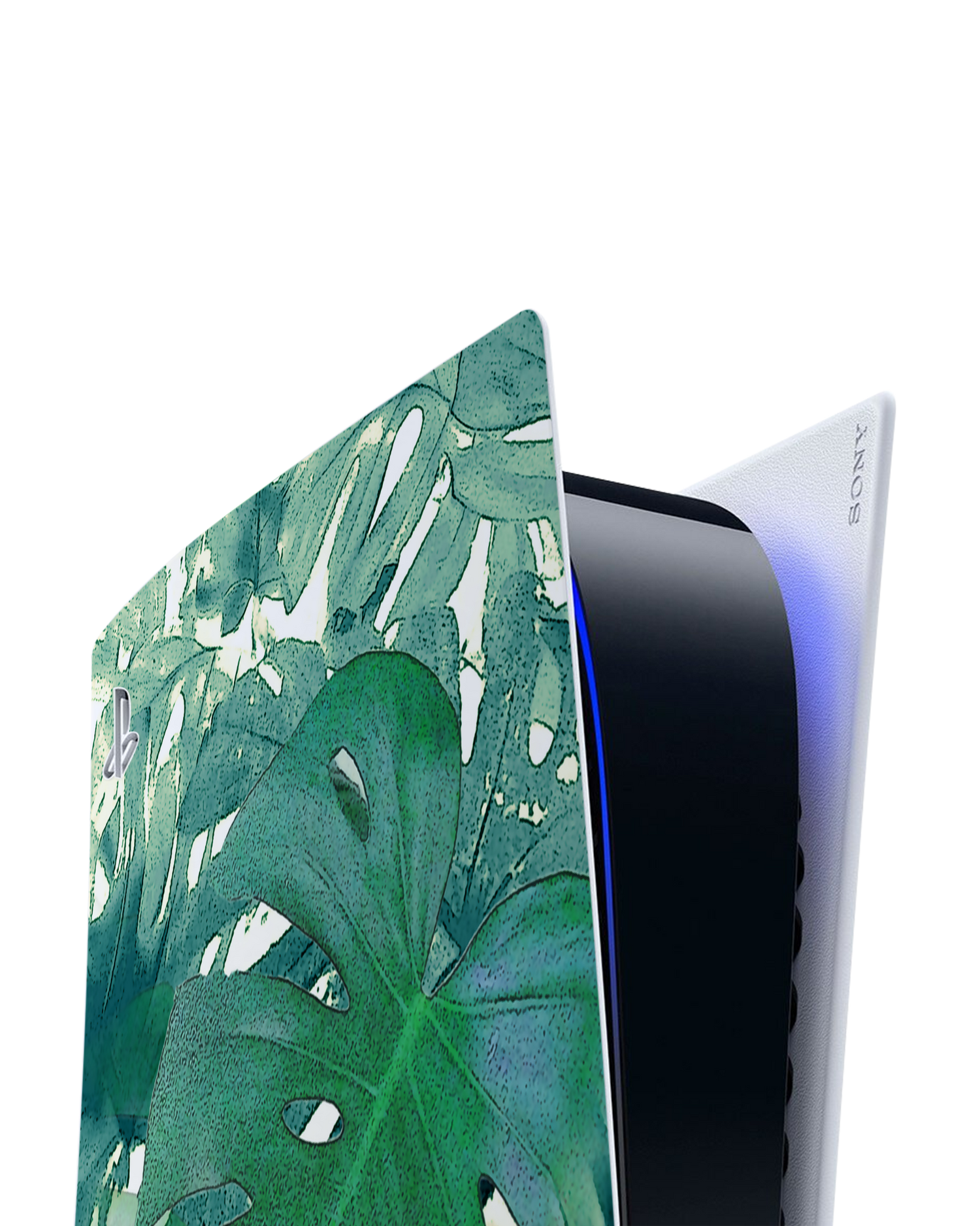 Saturated Plants Console Skin for Sony PlayStation 5: Detail shot