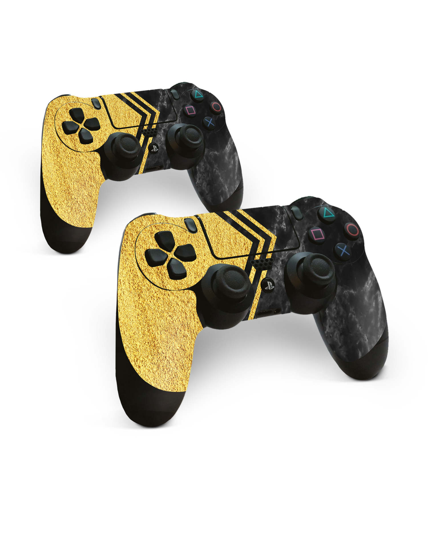 Gold Marble Console Skin for Sony PlayStation 4 Controller: Side View