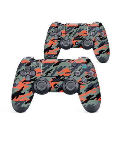 Camo Sunset Console Skin for Sony PlayStation 4 Controller: Front View