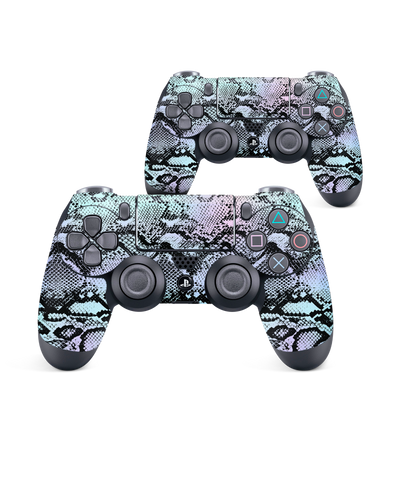 Groovy Snakeskin Console Skin for Sony PlayStation 4 Controller: Front View