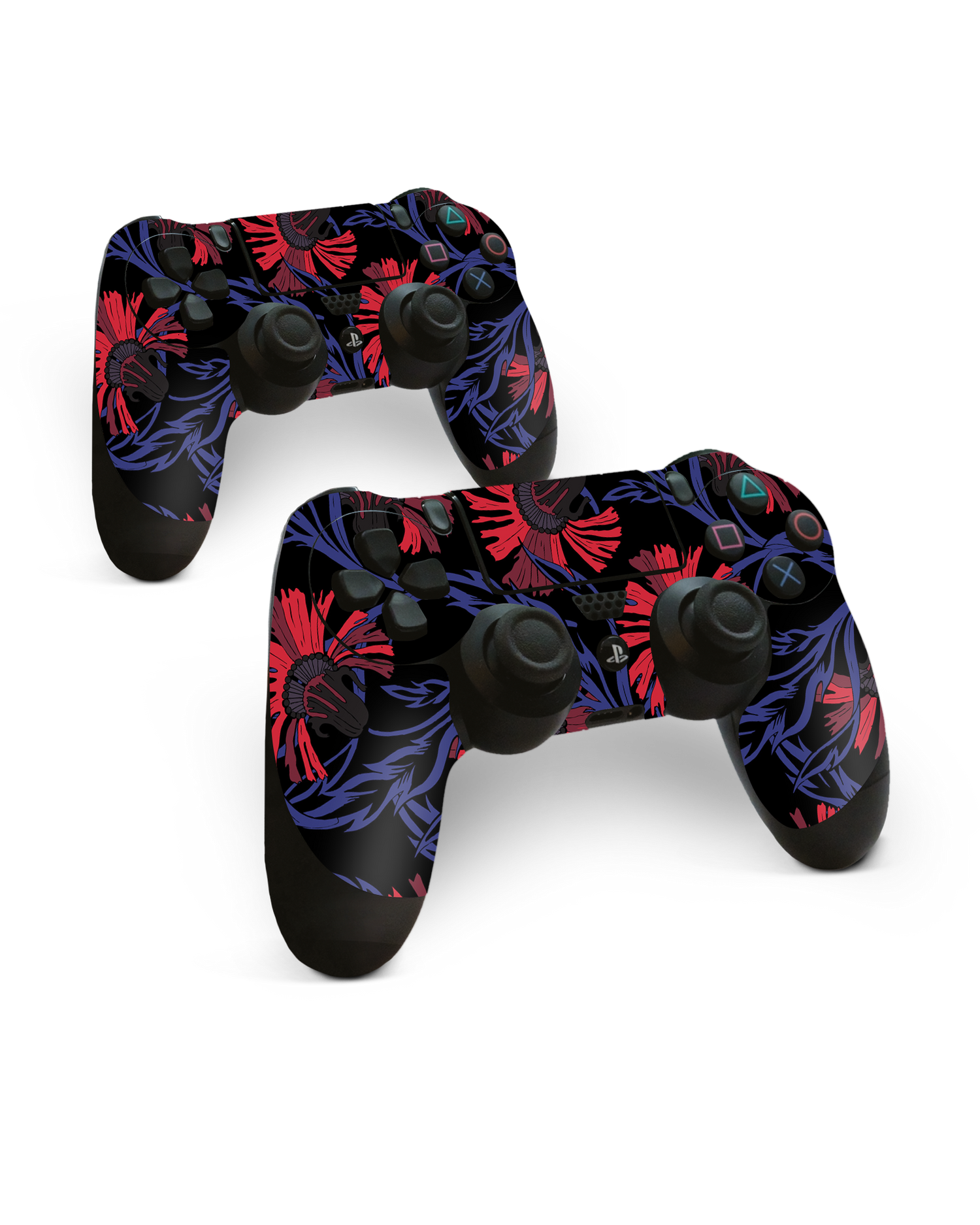 Midnight Floral Console Skin for Sony PlayStation 4 Controller: Side View