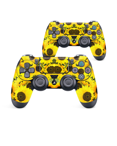 Sunflowers Console Skin for Sony PlayStation 4 Controller: Front View