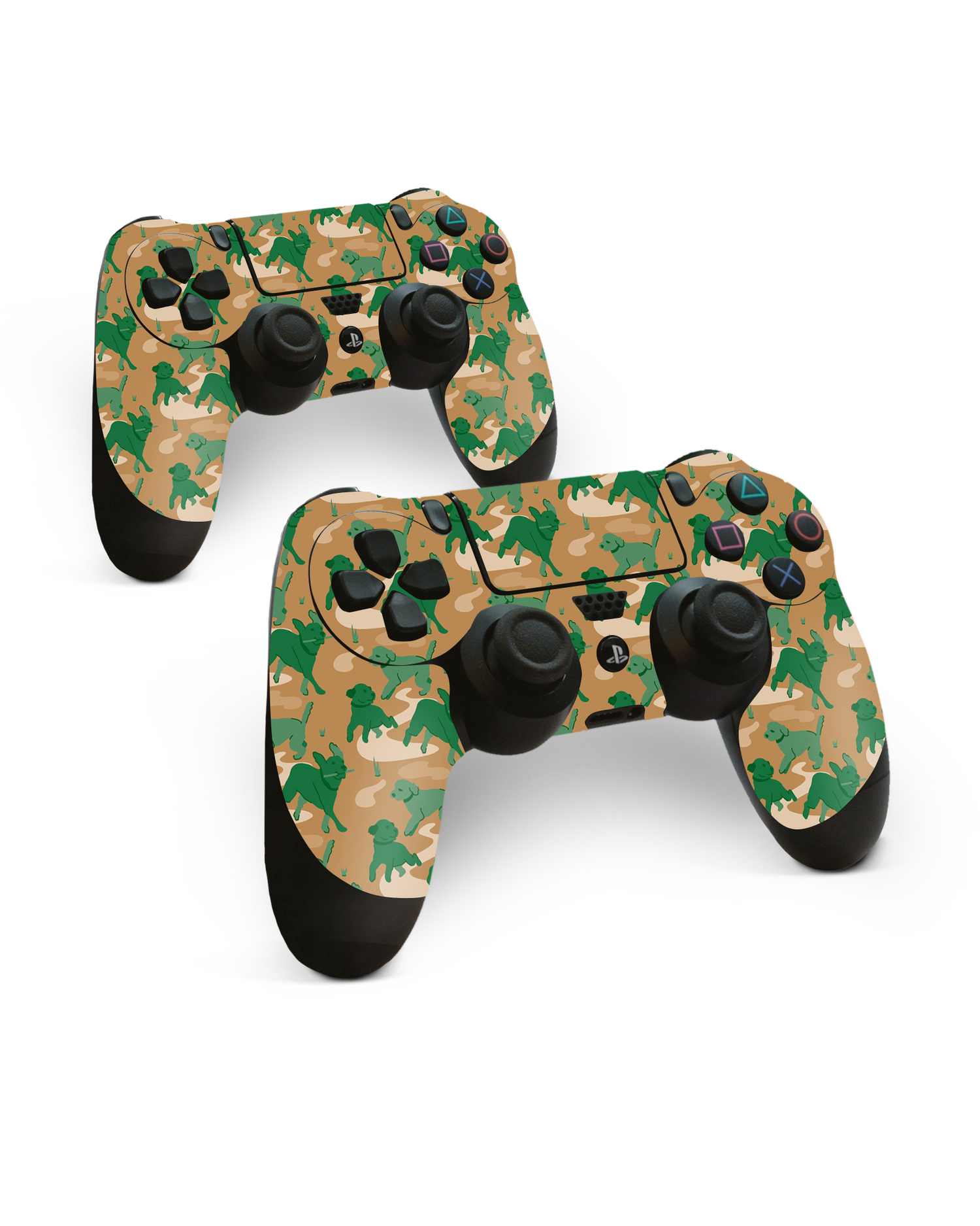 Dog Camo Console Skin for Sony PlayStation 4 Controller: Side View