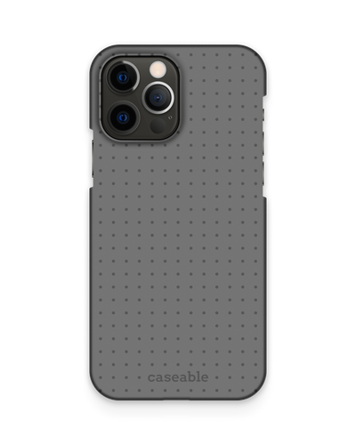 Dot Grid Grey Hard Shell Phone Case Apple iPhone 12, Apple iPhone 12 Pro