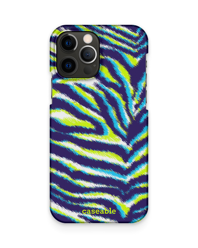 Neon Zebra Hard Shell Phone Case Apple iPhone 12, Apple iPhone 12 Pro