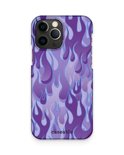 Purple Flames Hard Shell Phone Case Apple iPhone 12, Apple iPhone 12 Pro