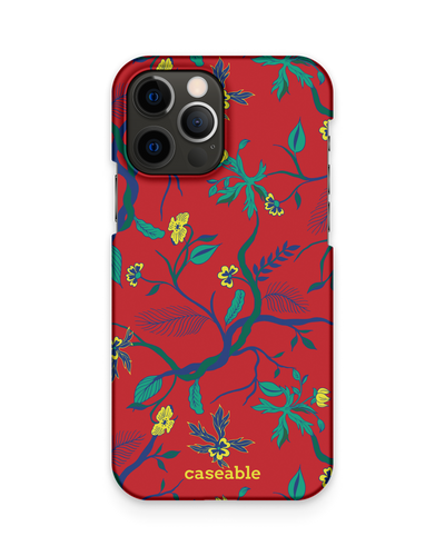 Ultra Red Floral Hard Shell Phone Case Apple iPhone 12, Apple iPhone 12 Pro