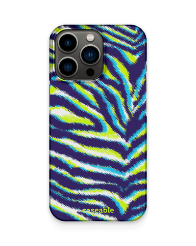 Neon Zebra Hard Shell Phone Case Apple iPhone 13 Pro