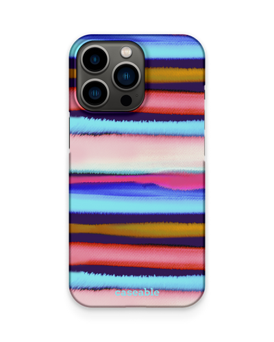 Watercolor Stripes Hard Shell Phone Case Apple iPhone 13 Pro