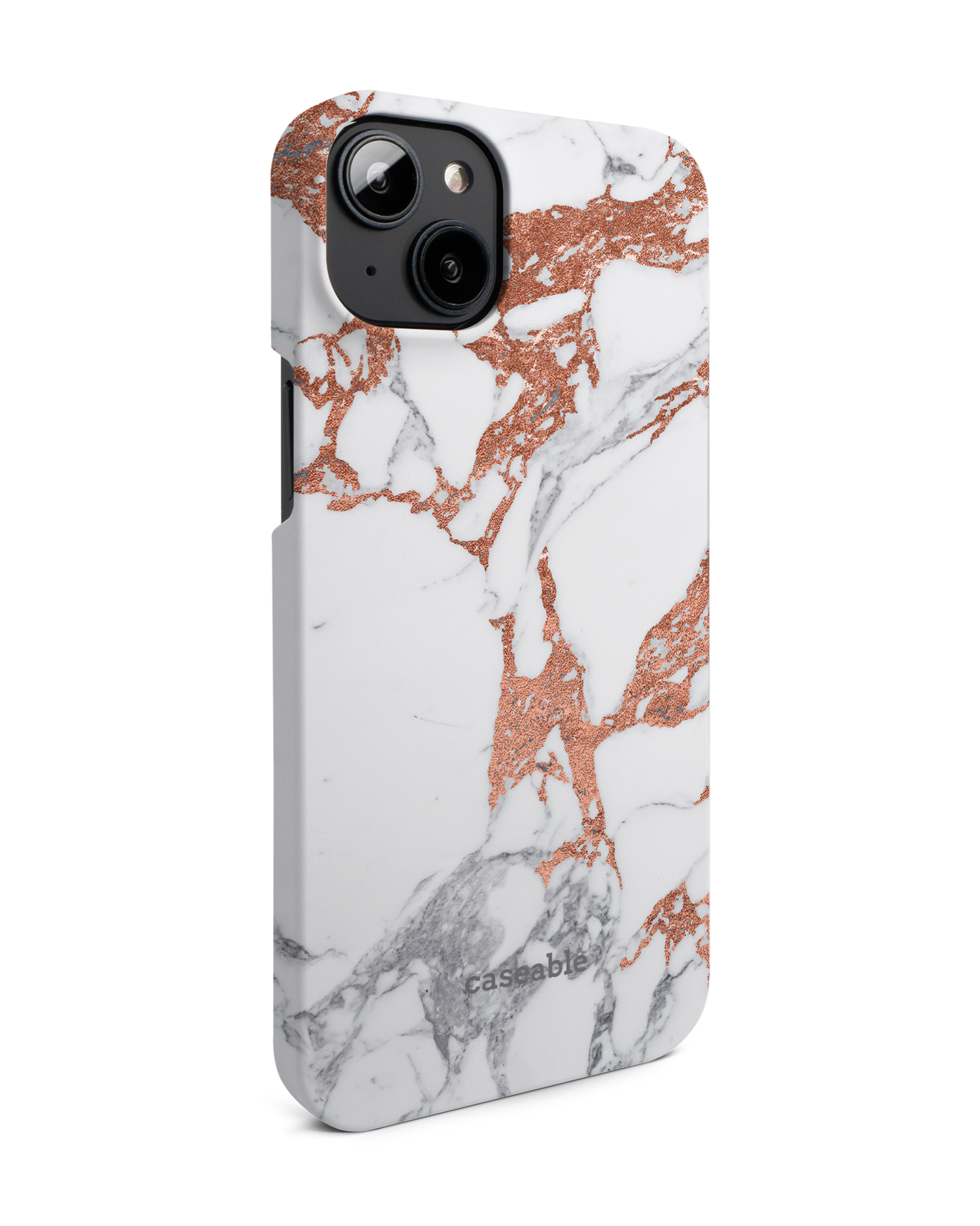 Marble Mix Hard Shell Phone Case for Apple iPhone 14 Plus: View from the left side