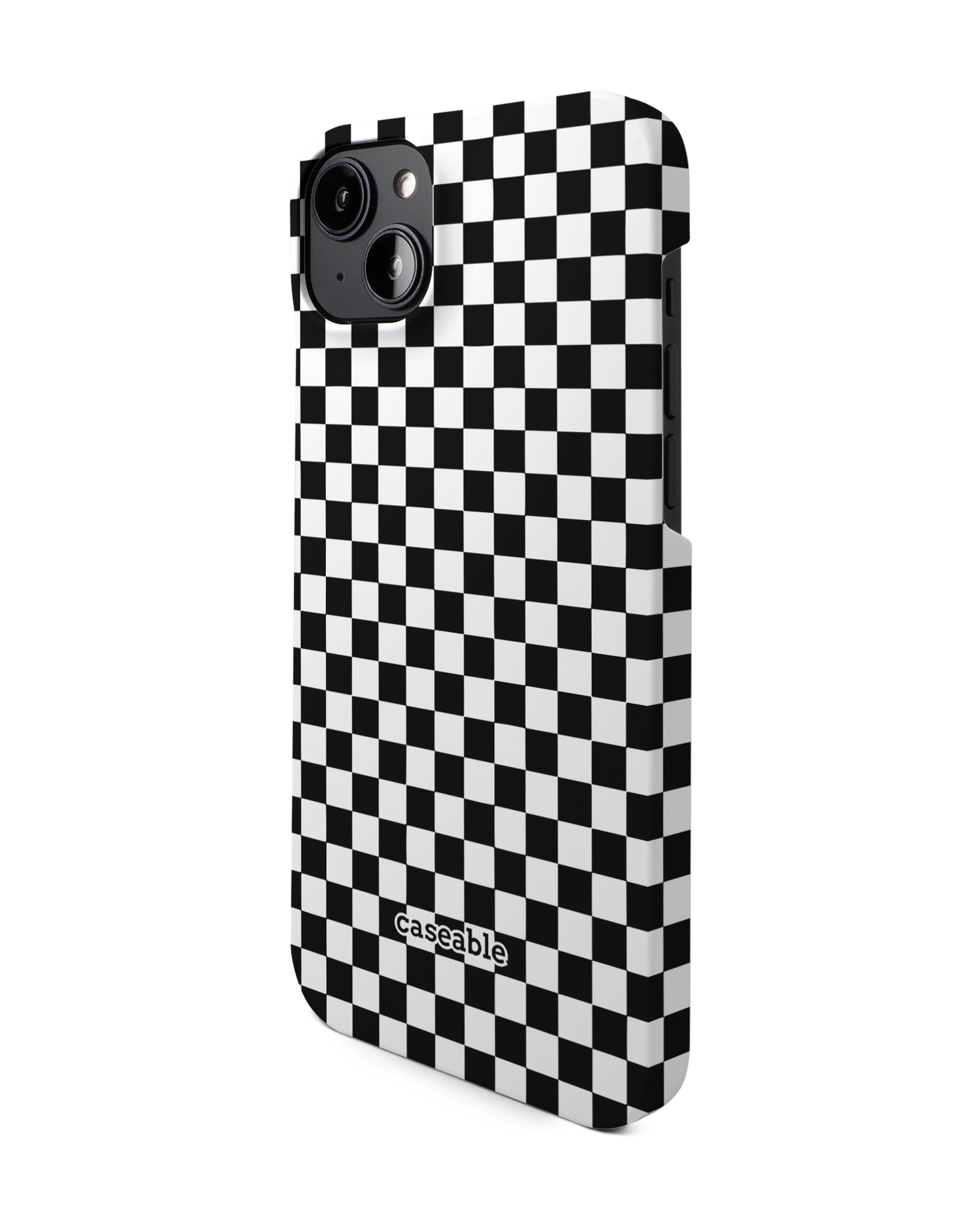Squares Hard Shell Phone Case for Apple iPhone 14 Plus: View from the right side