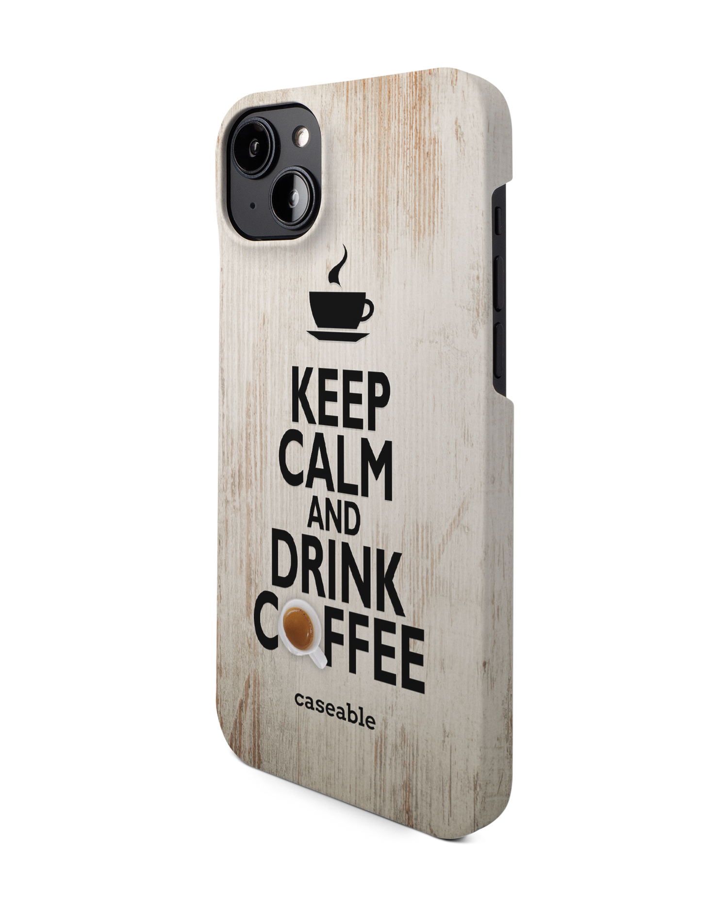Drink Coffee Hard Shell Phone Case for Apple iPhone 14 Plus: View from the right side