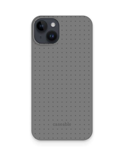 Dot Grid Grey Hard Shell Phone Case for Apple iPhone 14 Plus