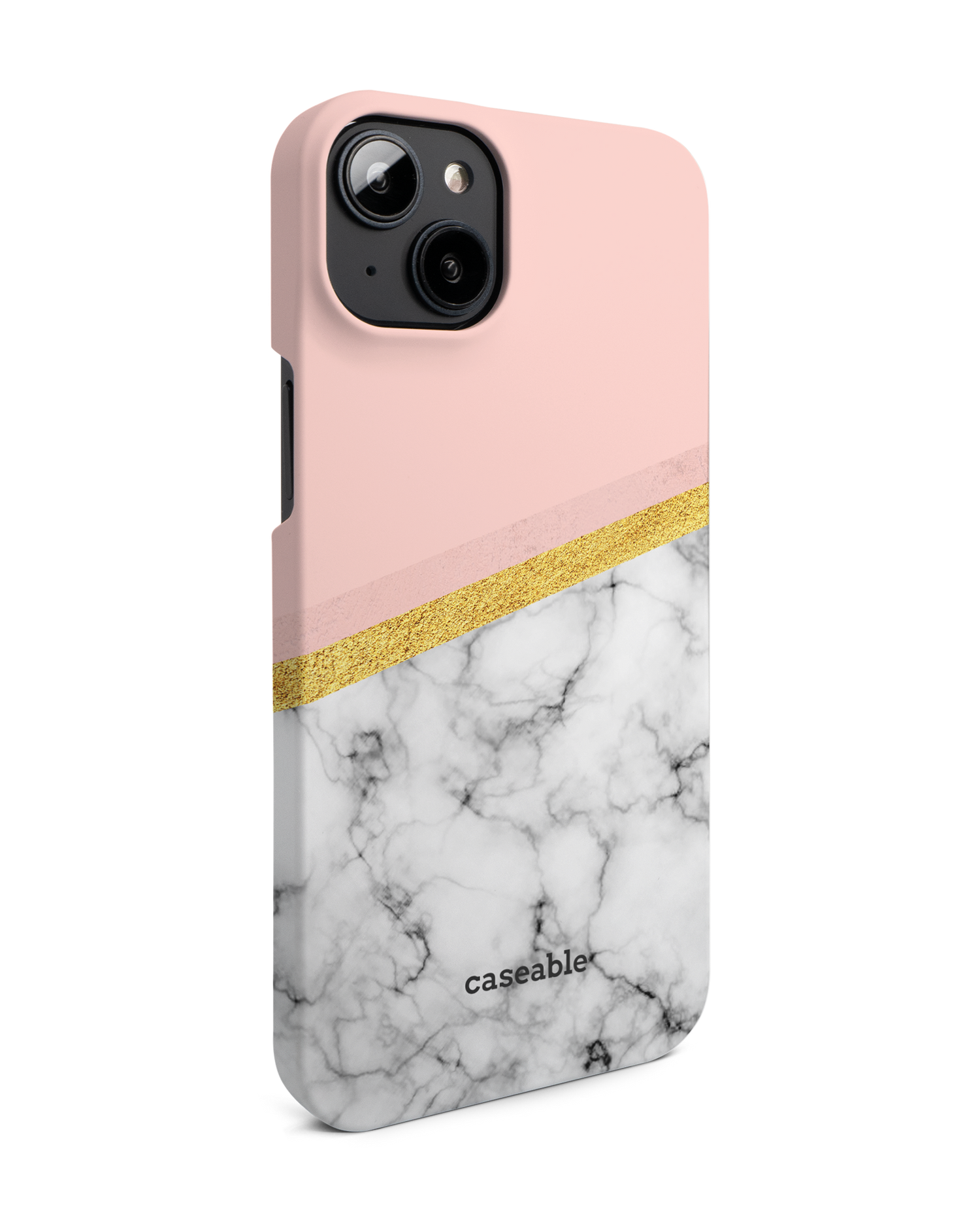 Marble Slice Hard Shell Phone Case for Apple iPhone 14 Plus: View from the left side