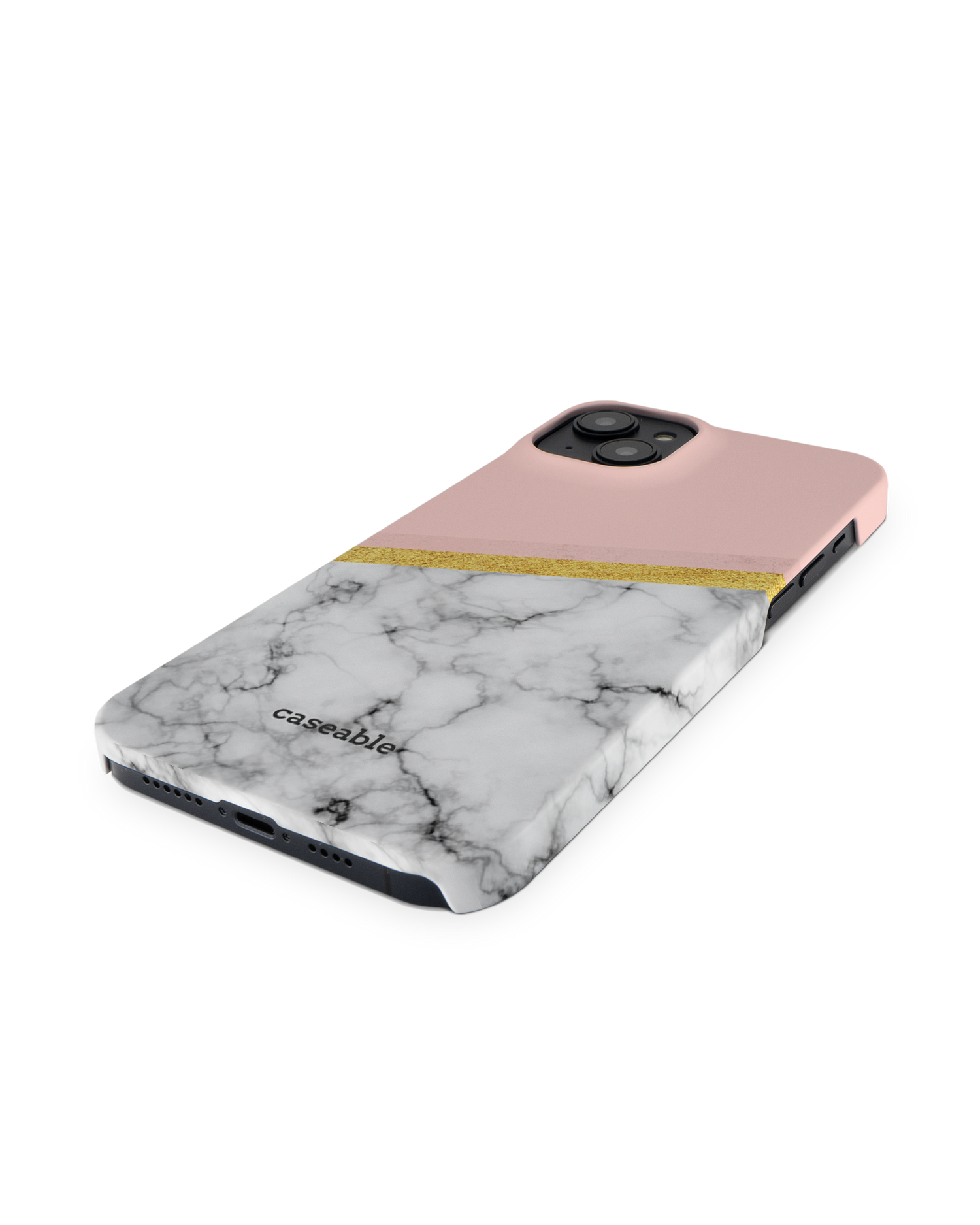 Marble Slice Hard Shell Phone Case for Apple iPhone 14 Plus: Perspective view