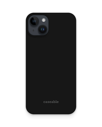 BLACK Hard Shell Phone Case for Apple iPhone 15 Plus