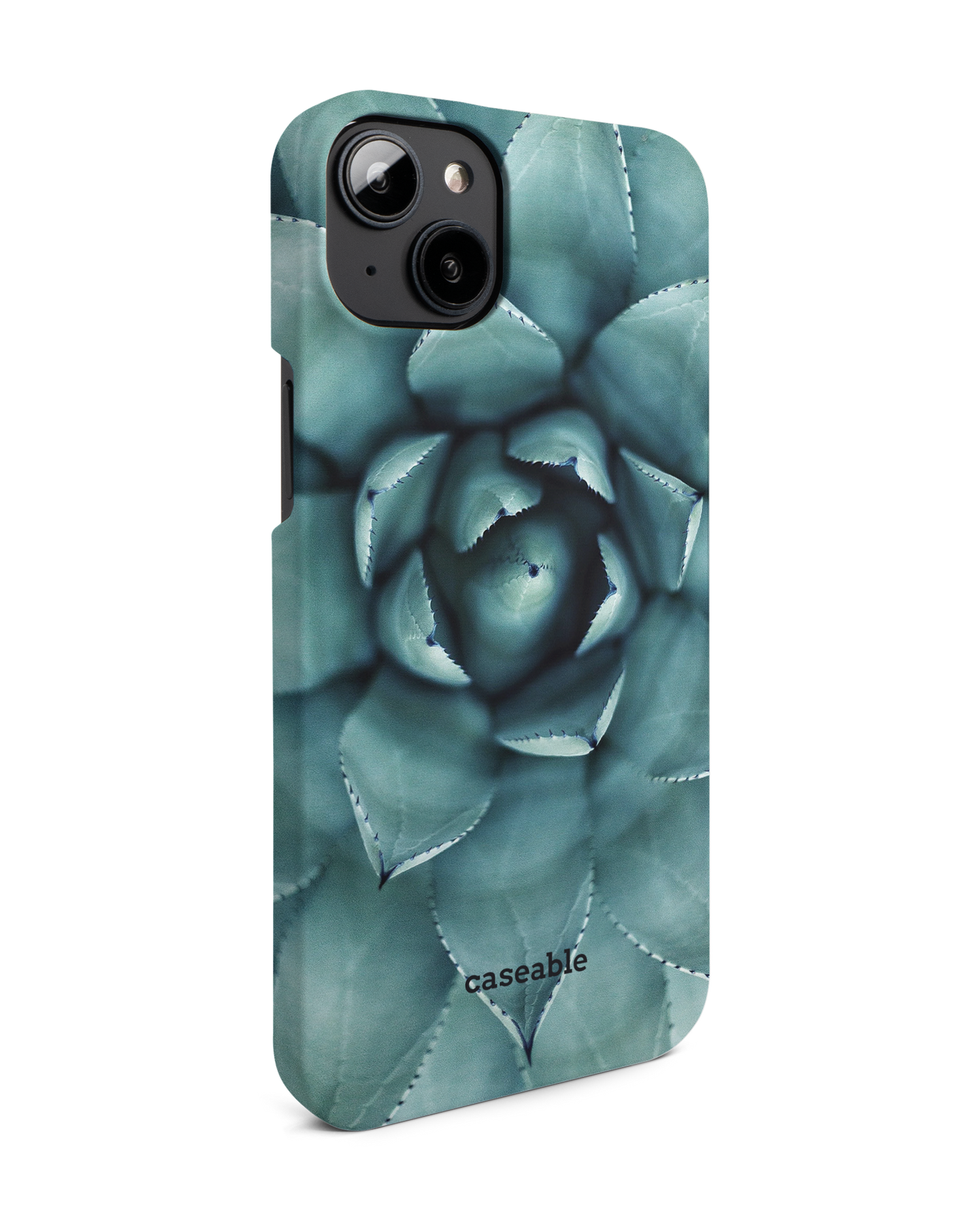 Beautiful Succulent Hard Shell Phone Case for Apple iPhone 14 Plus: View from the left side