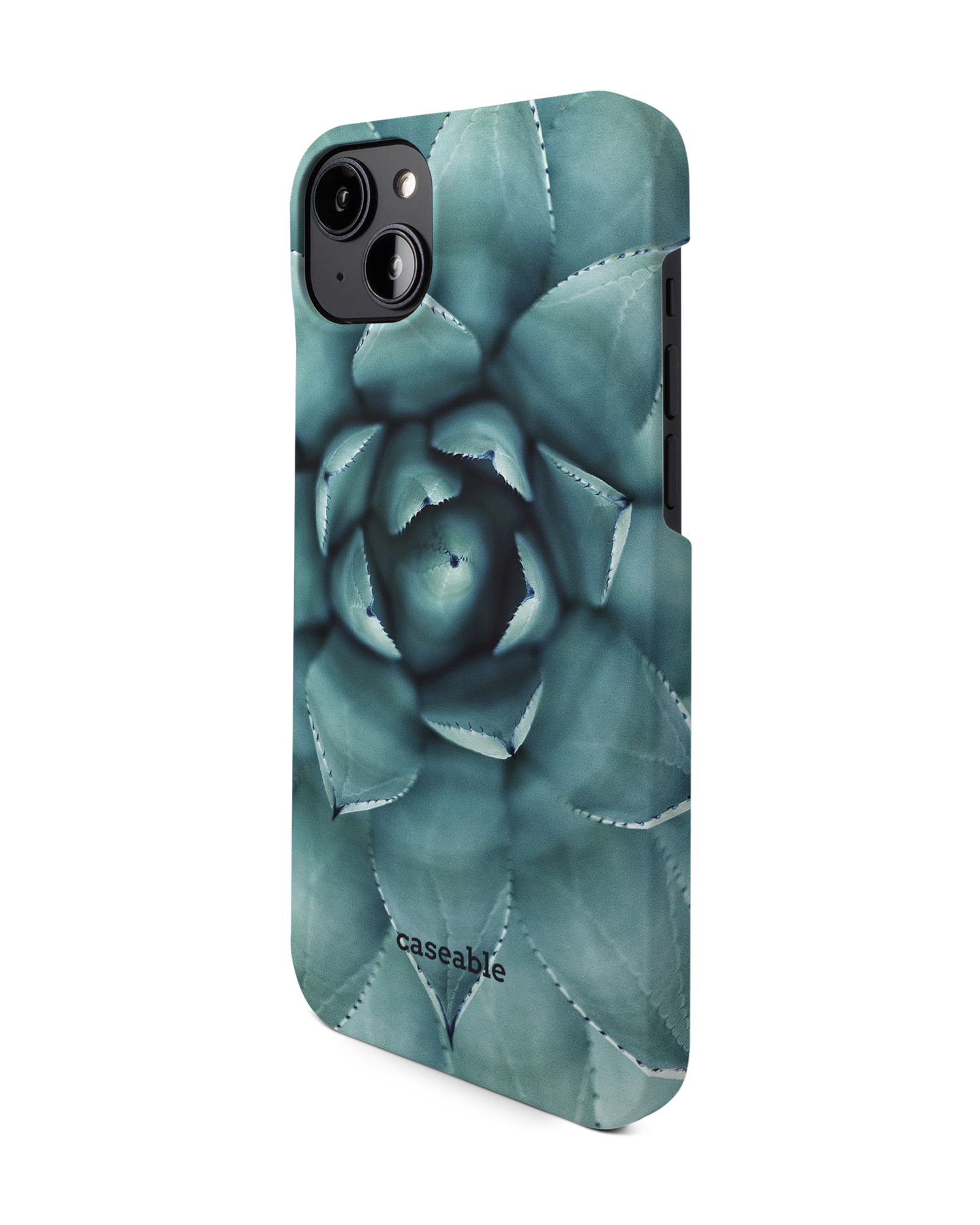 Beautiful Succulent Hard Shell Phone Case for Apple iPhone 14 Plus: View from the right side