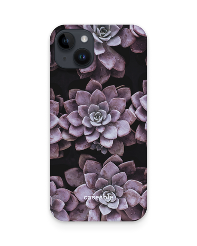 Purple Succulents Hard Shell Phone Case for Apple iPhone 14 Plus