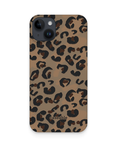 Leopard Repeat Hard Shell Phone Case for Apple iPhone 15 Plus
