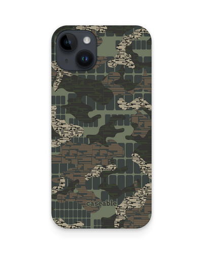 Green Camo Mix Hard Shell Phone Case for Apple iPhone 14 Plus