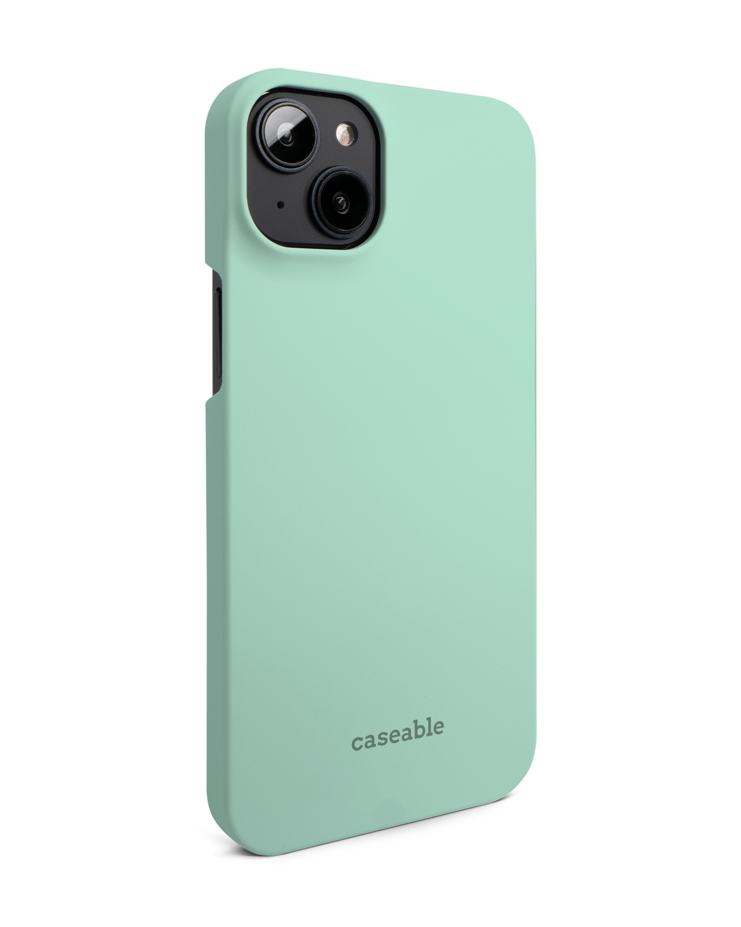 LIGHT GREEN Hard Shell Phone Case for Apple iPhone 14 Plus: View from the left side