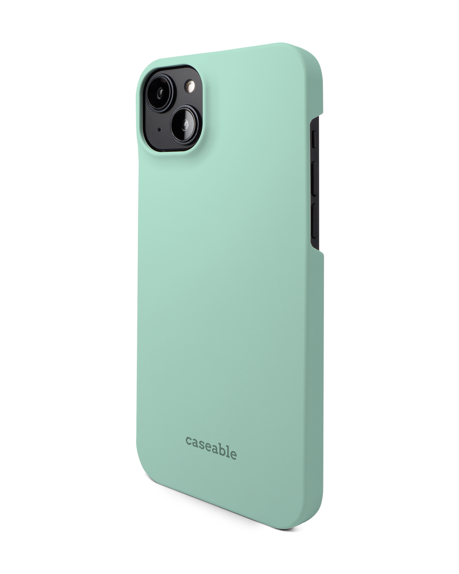 LIGHT GREEN Hard Shell Phone Case for Apple iPhone 14 Plus: View from the right side