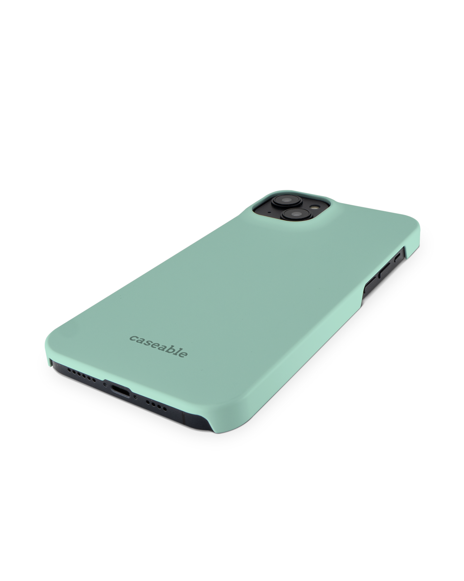 LIGHT GREEN Hard Shell Phone Case for Apple iPhone 14 Plus: Perspective view