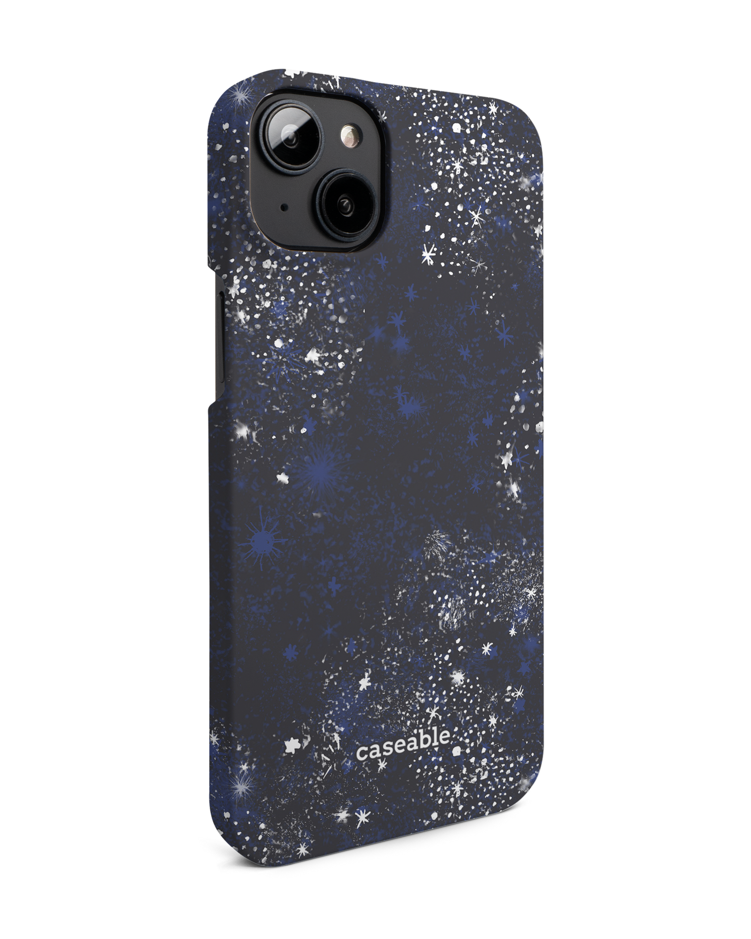 Starry Night Sky Hard Shell Phone Case for Apple iPhone 14 Plus: View from the left side