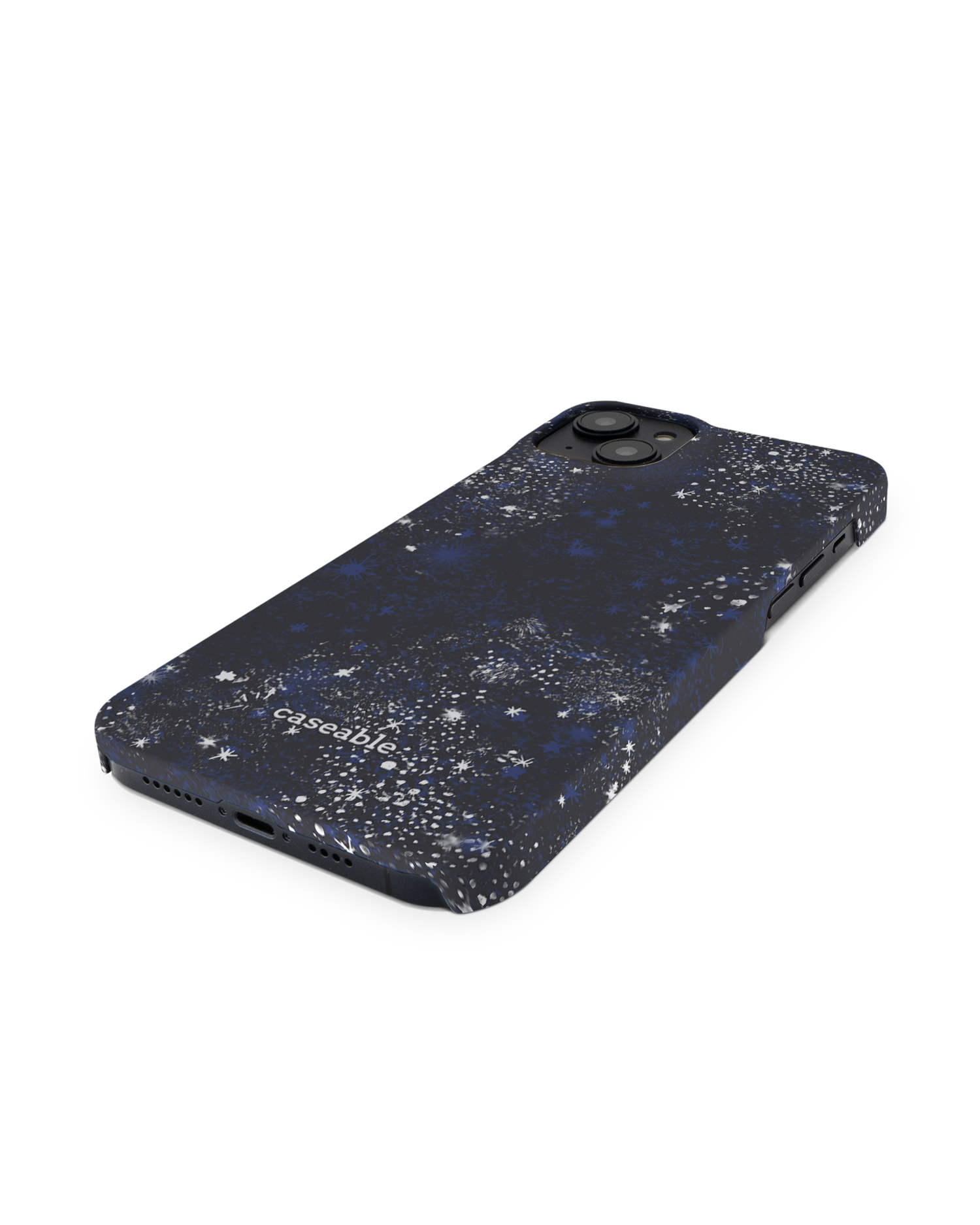 Starry Night Sky Hard Shell Phone Case for Apple iPhone 14 Plus: Perspective view