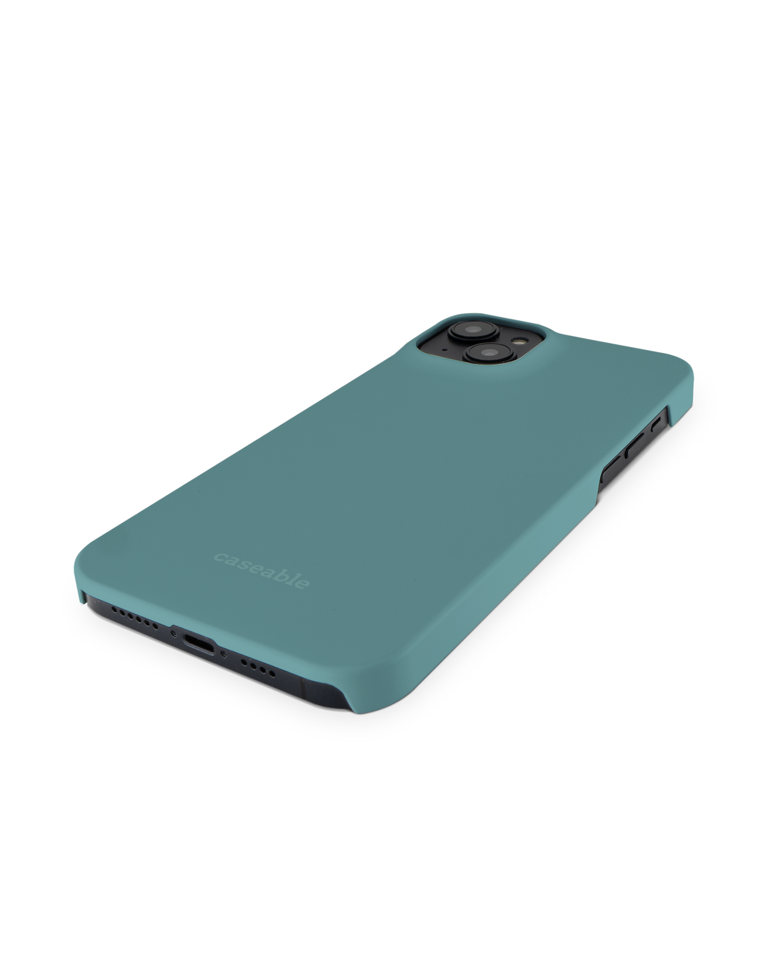 TURQUOISE Hard Shell Phone Case for Apple iPhone 14 Plus: Perspective view