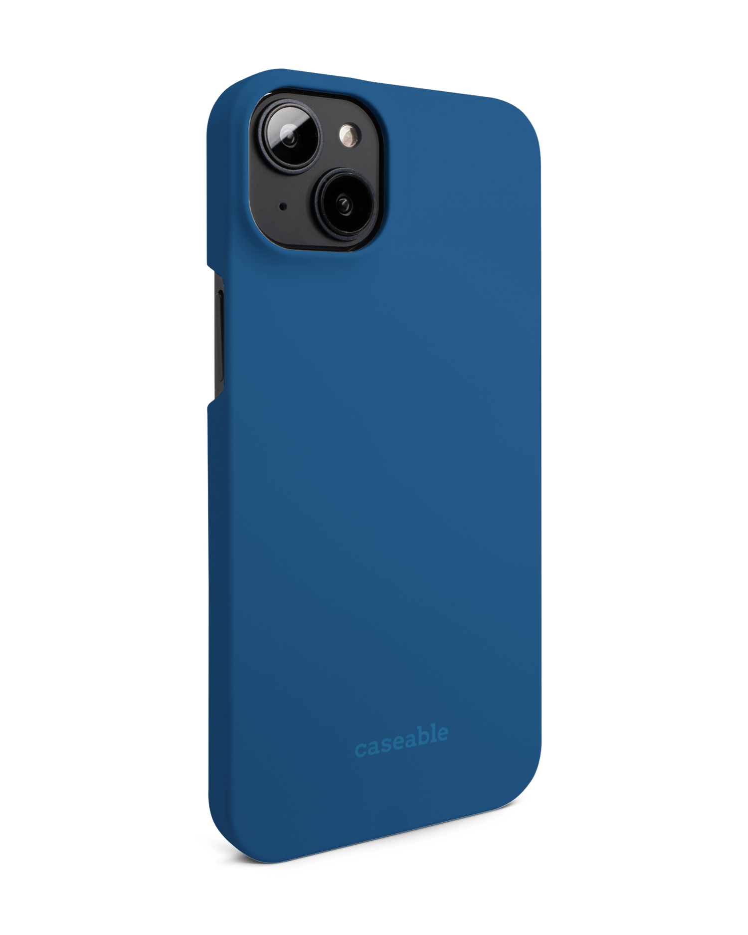 CLASSIC BLUE Hard Shell Phone Case for Apple iPhone 14 Plus: View from the left side