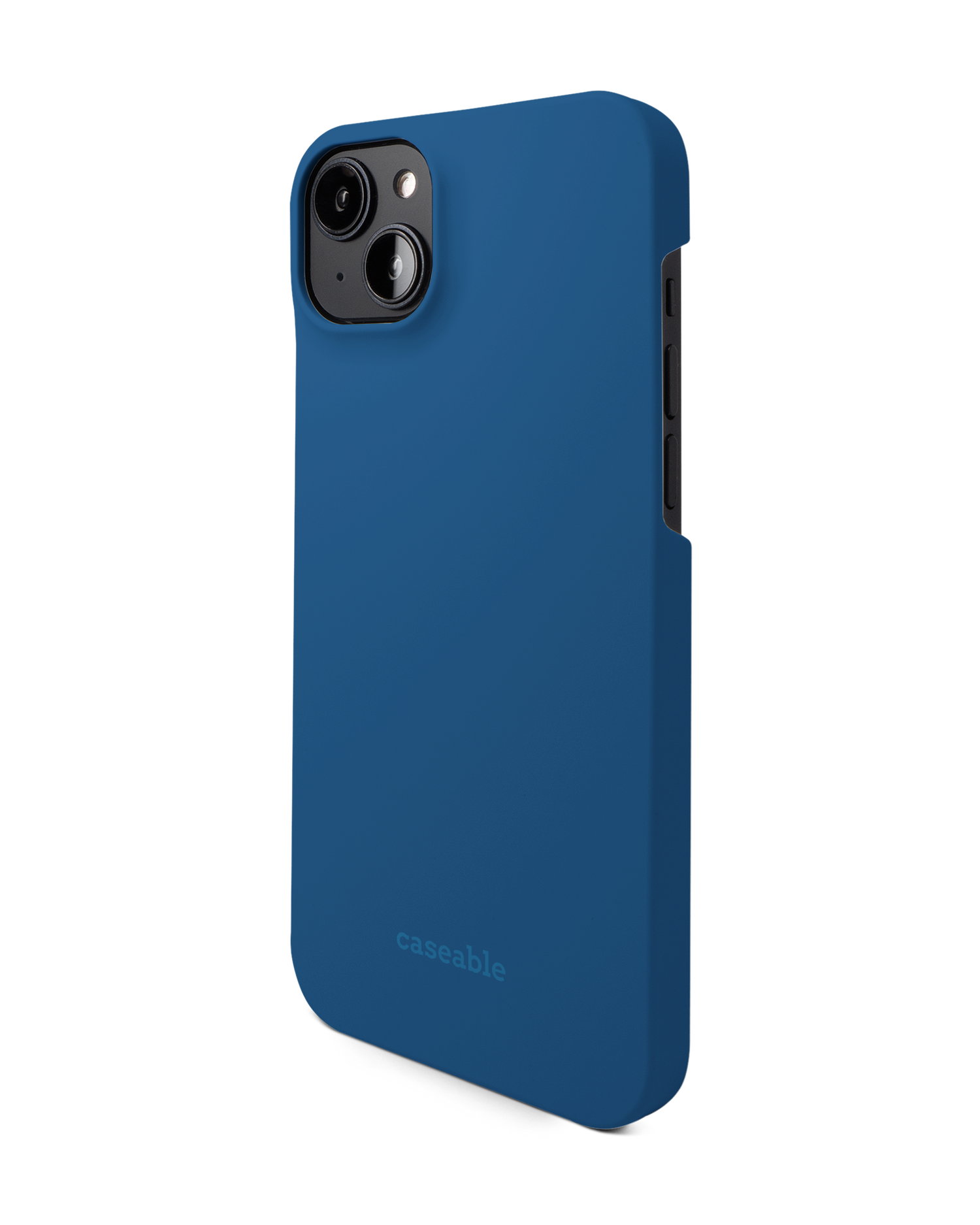 CLASSIC BLUE Hard Shell Phone Case for Apple iPhone 14 Plus: View from the right side