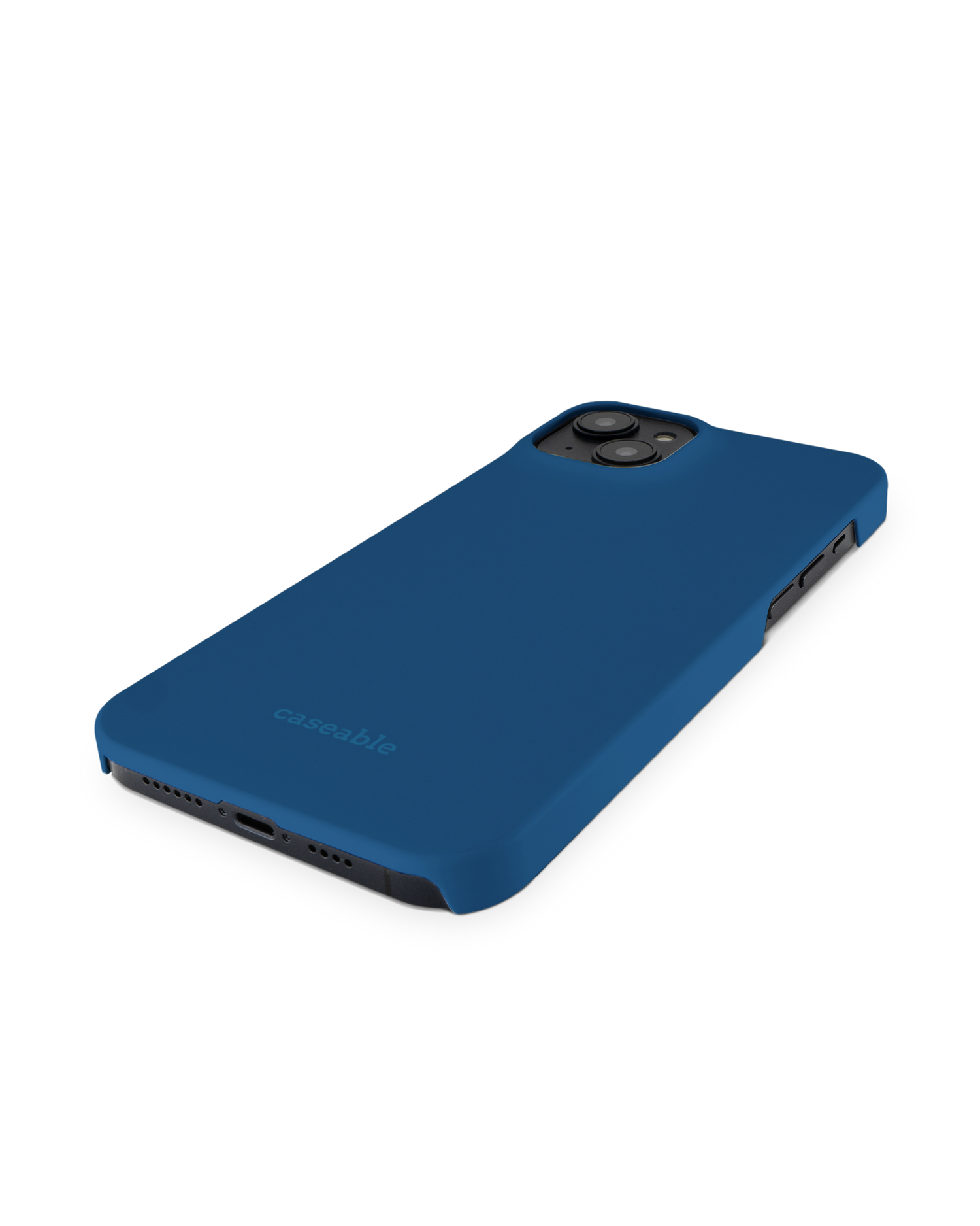 CLASSIC BLUE Hard Shell Phone Case for Apple iPhone 14 Plus: Perspective view