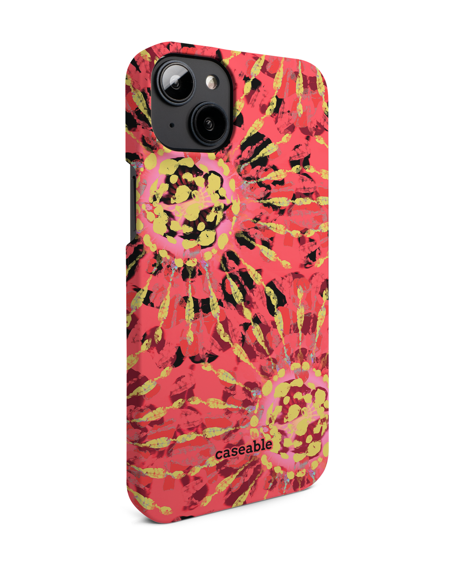 Y2K Tie Dye Hard Shell Phone Case for Apple iPhone 14 Plus: View from the left side