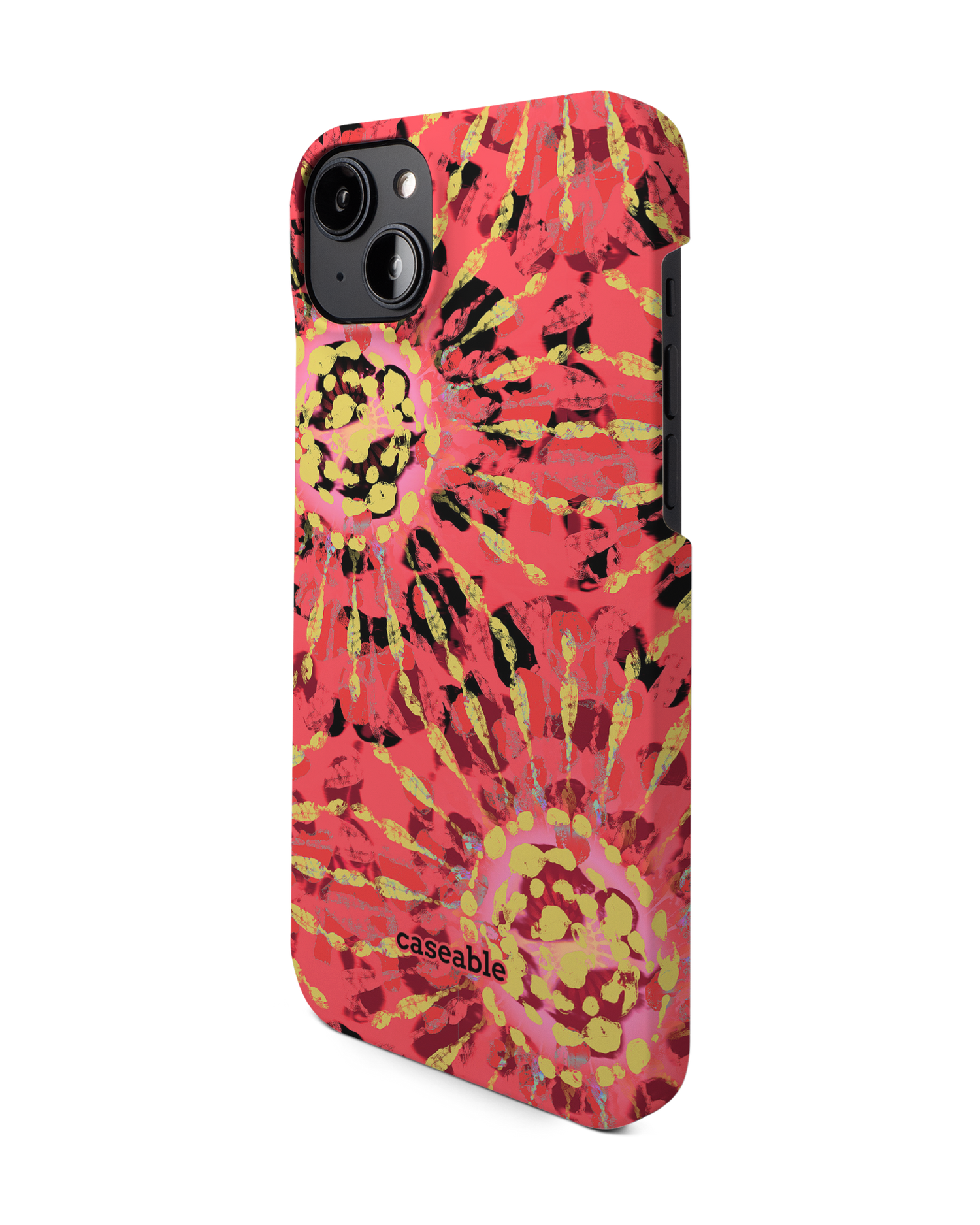 Y2K Tie Dye Hard Shell Phone Case for Apple iPhone 14 Plus: View from the right side