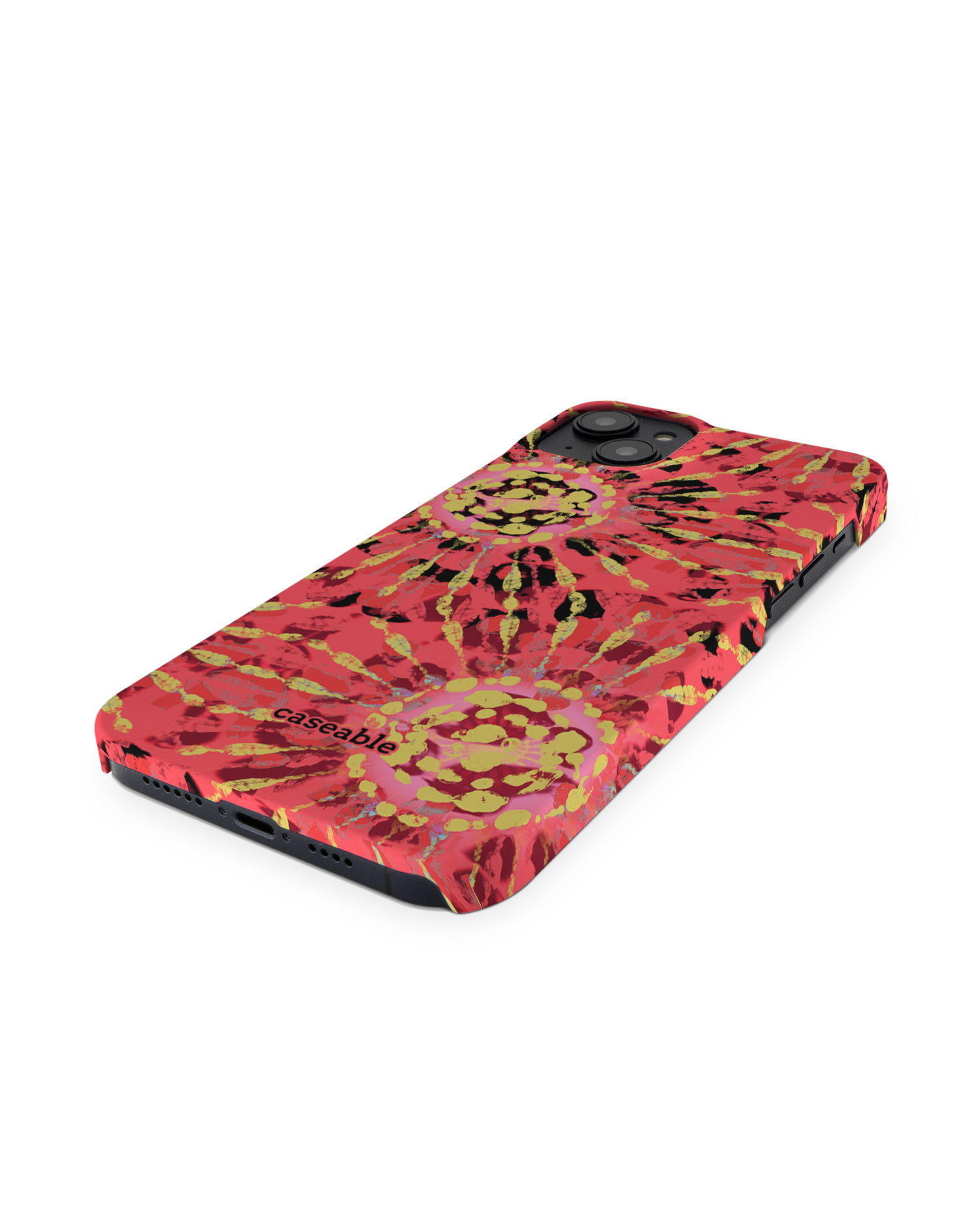 Y2K Tie Dye Hard Shell Phone Case for Apple iPhone 14 Plus: Perspective view
