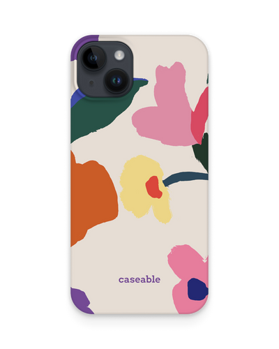 Handpainted Blooms Hard Shell Phone Case for Apple iPhone 15 Plus