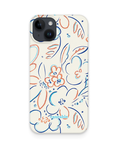Bloom Doodles Hard Shell Phone Case for Apple iPhone 15 Plus