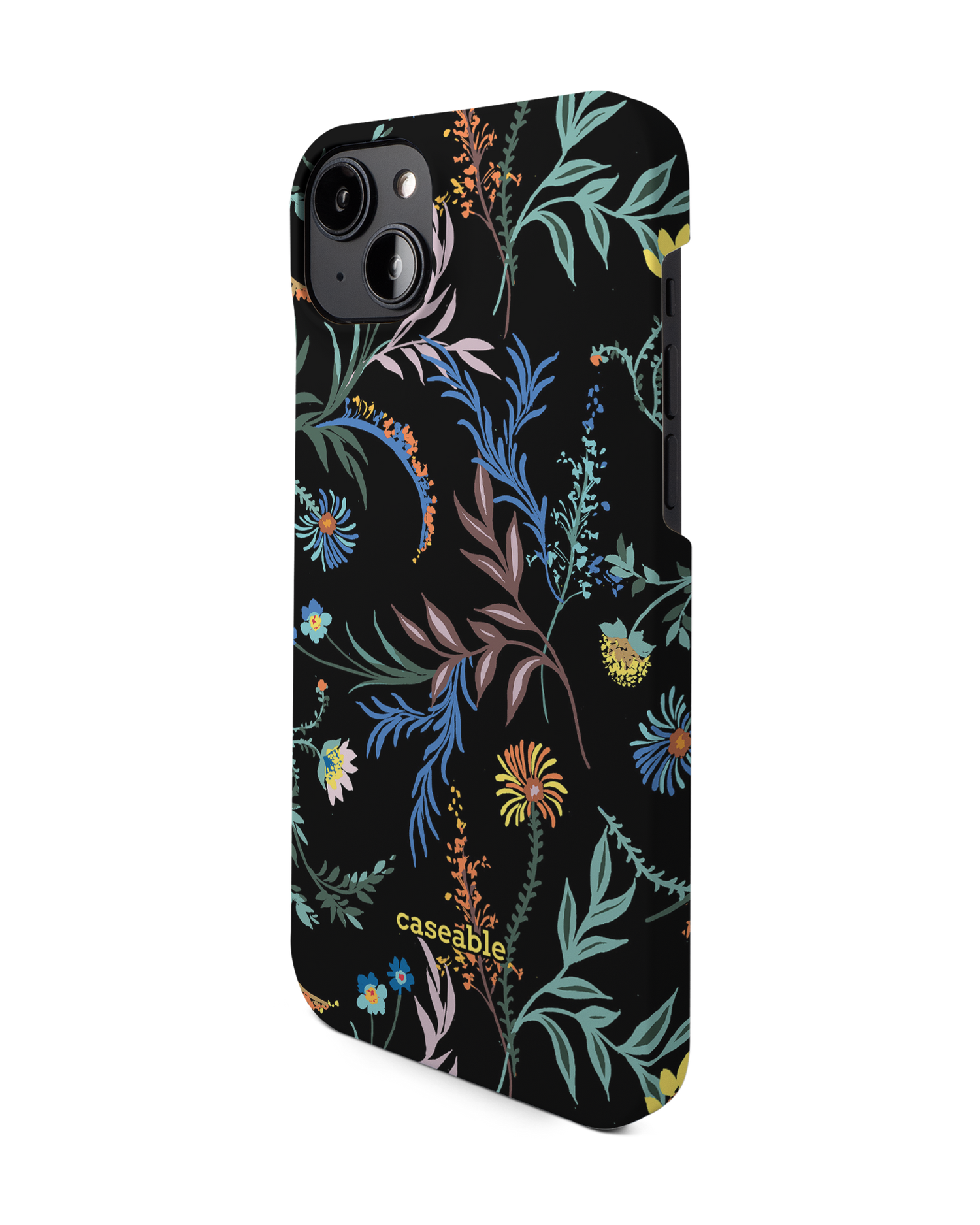 Woodland Spring Floral Hard Shell Phone Case for Apple iPhone 14 Plus: View from the right side