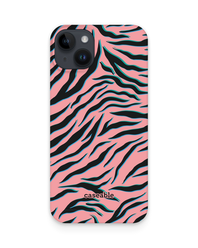 Pink Zebra Hard Shell Phone Case for Apple iPhone 15 Plus