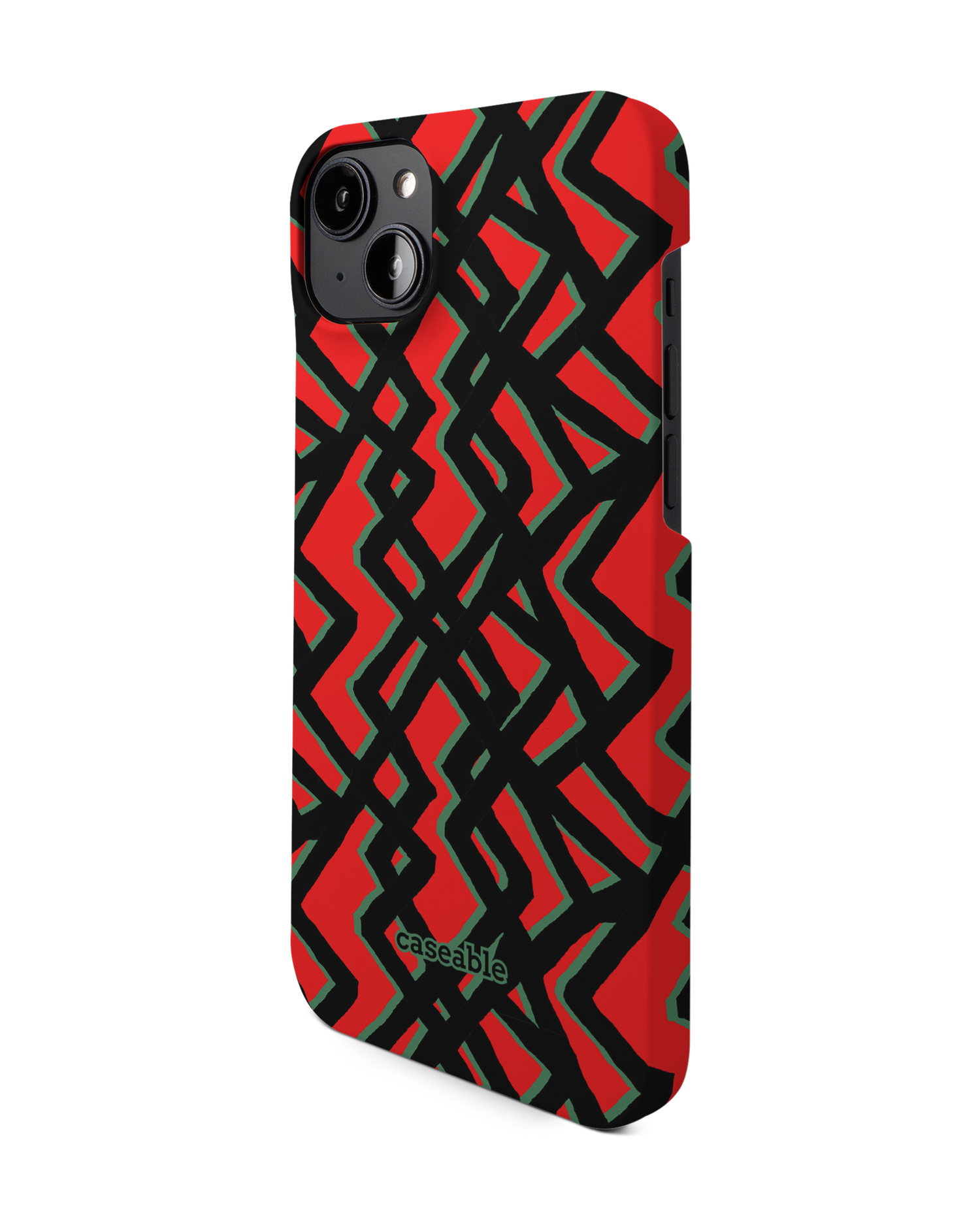 Fences Pattern Hard Shell Phone Case for Apple iPhone 14 Plus: View from the right side