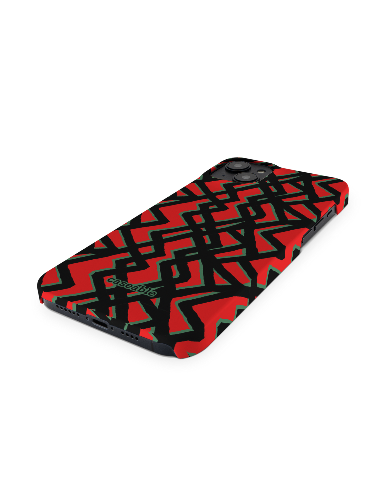 Fences Pattern Hard Shell Phone Case for Apple iPhone 14 Plus: Perspective view