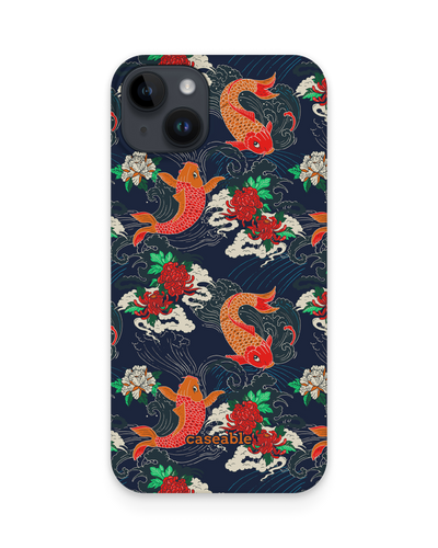 Repeating Koi Hard Shell Phone Case for Apple iPhone 15 Plus
