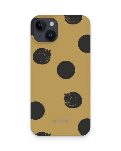 Polka Cats Hard Shell Phone Case for Apple iPhone 14 Plus