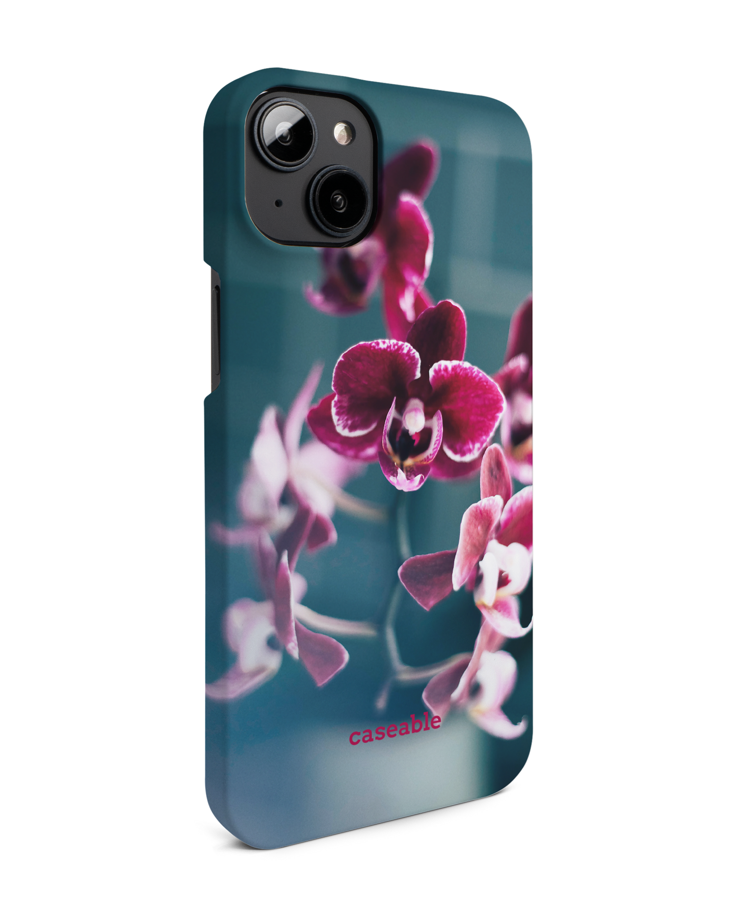 Orchid Hard Shell Phone Case for Apple iPhone 14 Plus: View from the left side