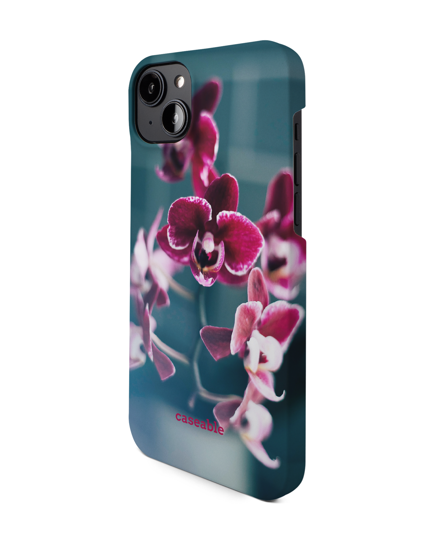 Orchid Hard Shell Phone Case for Apple iPhone 14 Plus: View from the right side