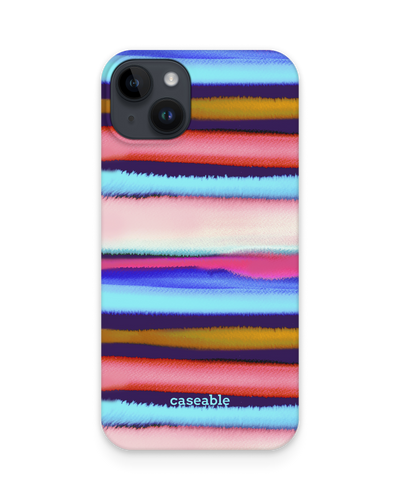 Watercolor Stripes Hard Shell Phone Case for Apple iPhone 15 Plus
